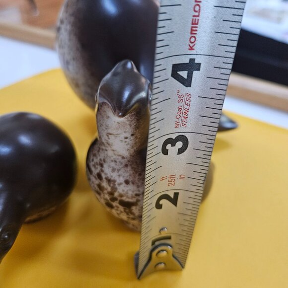 HOWARD PIERCE QUAIL FAMILY OF THREE GORGEOUS FIGURINE POTTERY 1950 MID CENTURY - Picture 5 of 7